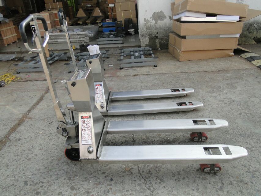 貨物運(yùn)輸3噸不銹鋼叉車秤-防水地牛稱